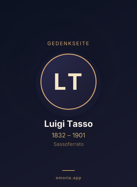 Gedenkportrait von Luigi Tasso
