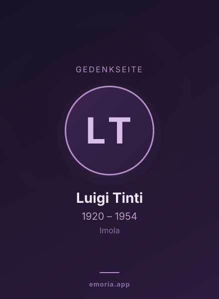 Gedenkportrait von Luigi Tinti