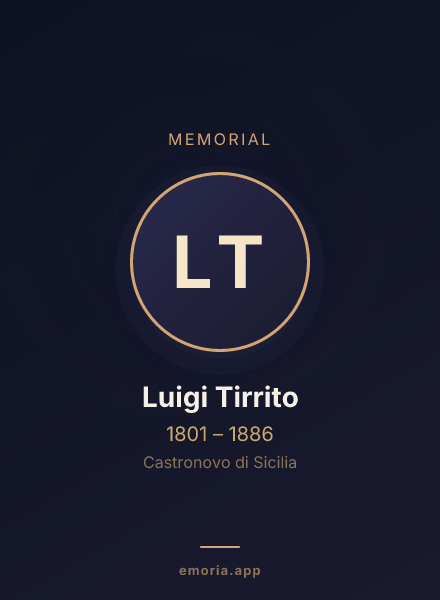 Memorial portrait of Luigi Tirrito