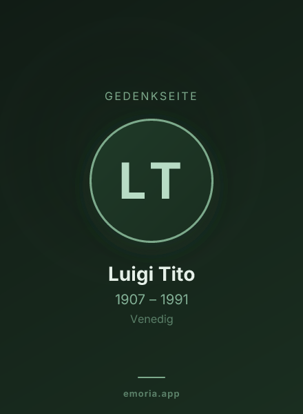 Gedenkportrait von Luigi Tito