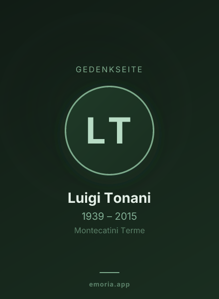 Gedenkportrait von Luigi Tonani