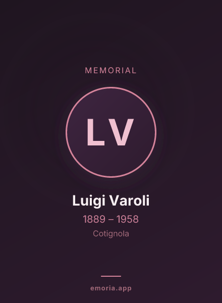 Memorial portrait of Luigi Varoli