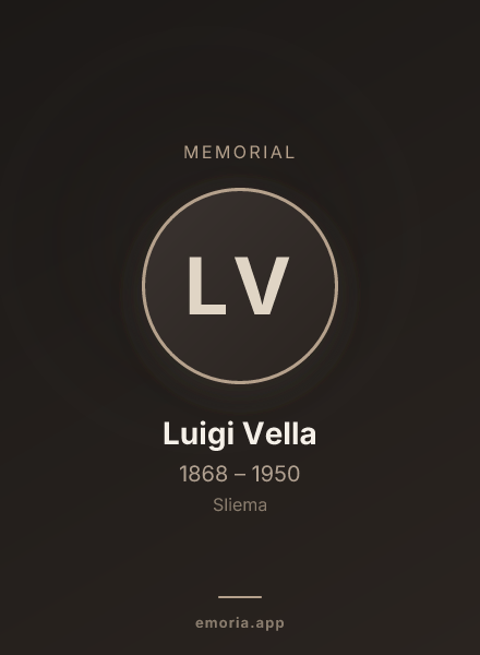 Memorial portrait of Luigi Vella
