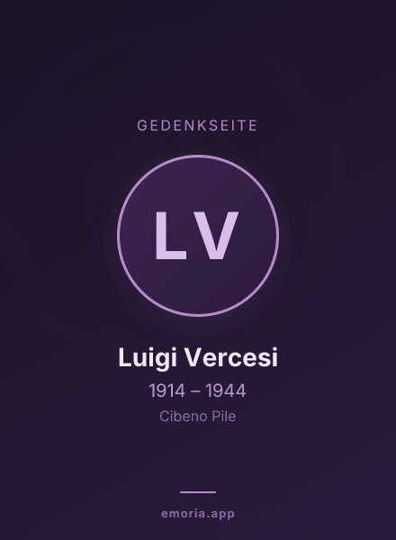 Gedenkportrait von Luigi Vercesi
