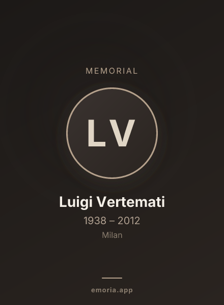 Memorial portrait of Luigi Vertemati