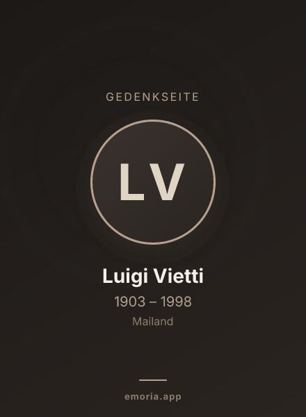 Gedenkportrait von Luigi Vietti