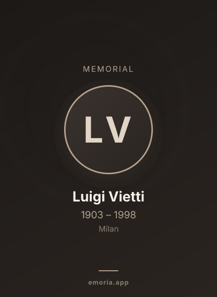 Memorial portrait of Luigi Vietti