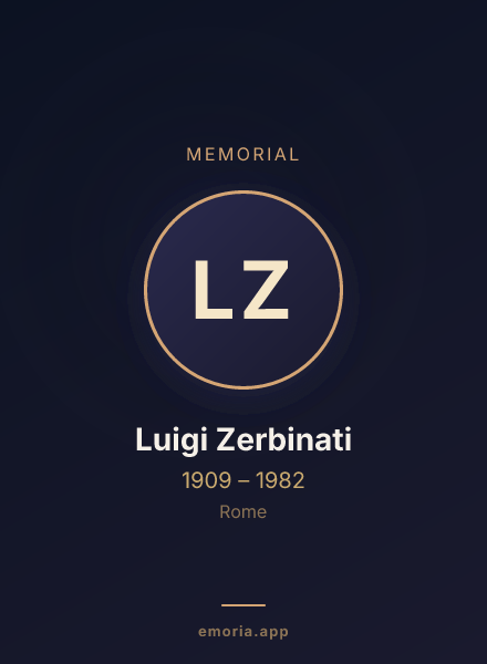 Memorial portrait of Luigi Zerbinati