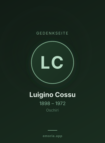 Gedenkportrait von Luigino Cossu