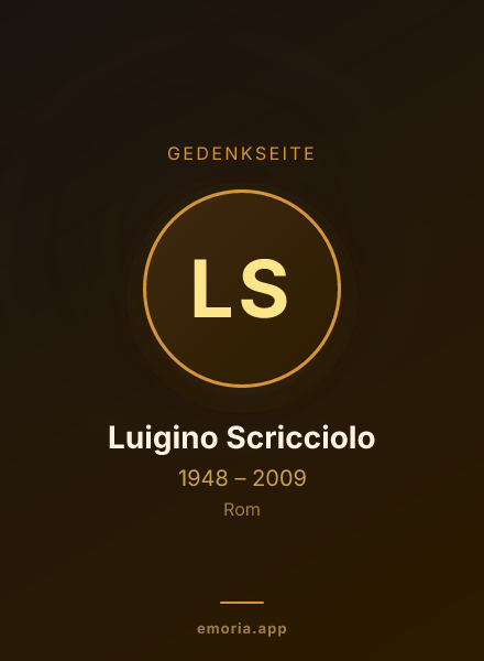 Gedenkportrait von Luigino Scricciolo