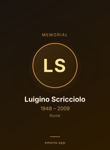 Memorial portrait of Luigino Scricciolo