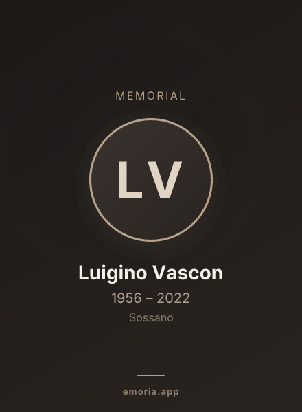 Memorial portrait of Luigino Vascon