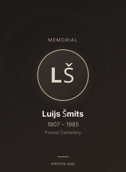 Memorial portrait of Luijs Šmits