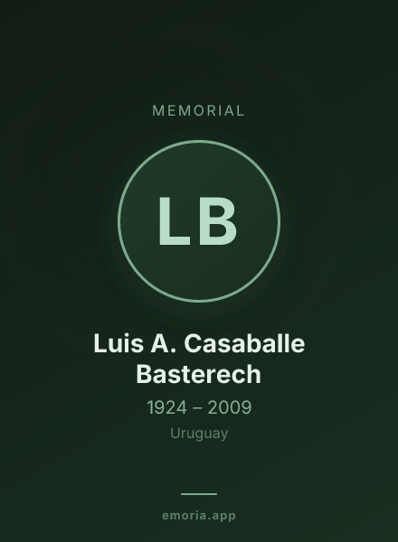 Memorial portrait of Luis A. Casaballe Basterech