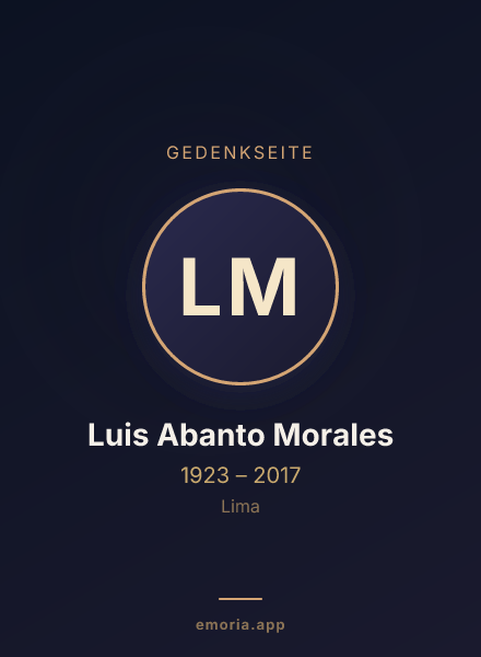 Gedenkportrait von Luis Abanto Morales