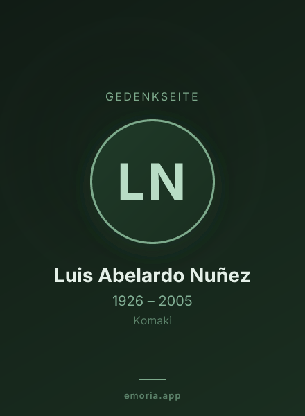 Gedenkportrait von Luis Abelardo Nuñez