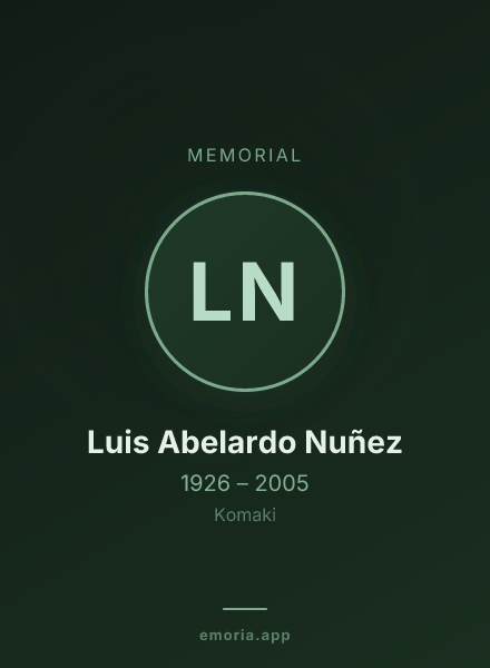 Memorial portrait of Luis Abelardo Nuñez
