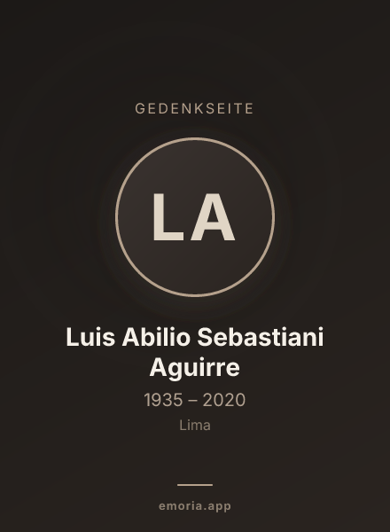 Gedenkportrait von Luis Abilio Sebastiani Aguirre