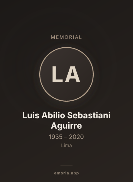 Memorial portrait of Luis Abilio Sebastiani Aguirre