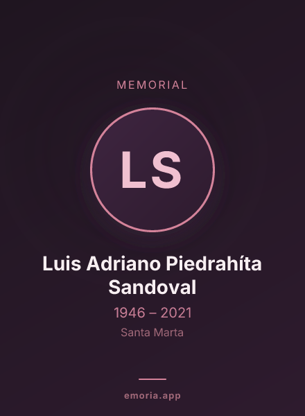 Memorial portrait of Luis Adriano Piedrahíta Sandoval