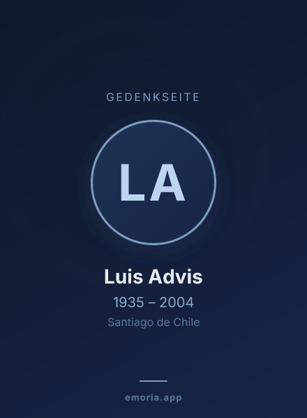 Gedenkportrait von Luis Advis
