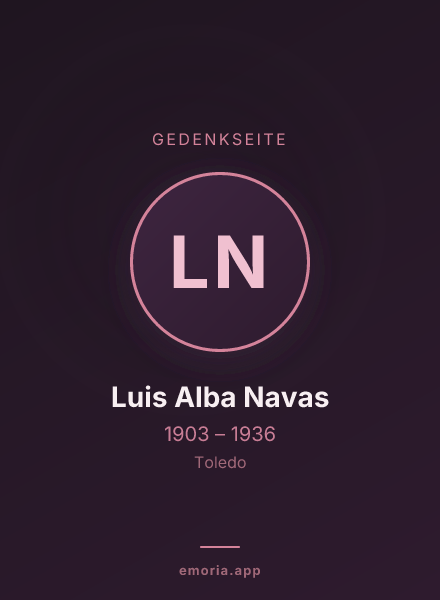 Gedenkportrait von Luis Alba Navas