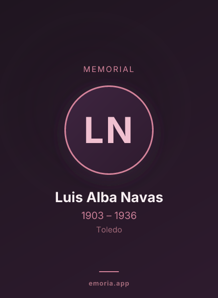 Memorial portrait of Luis Alba Navas