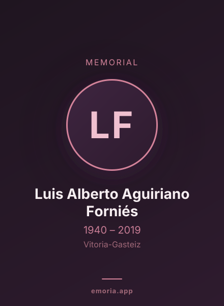 Memorial portrait of Luis Alberto Aguiriano Forniés
