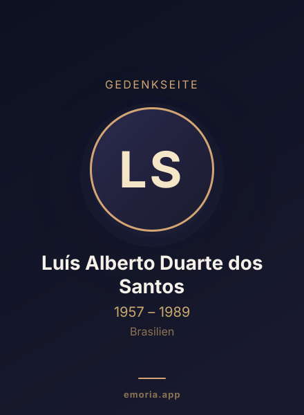 Gedenkportrait von Luís Alberto Duarte dos Santos