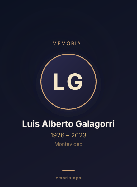Memorial portrait of Luis Alberto Galagorri