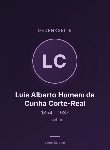 Gedenkportrait von Luis Alberto Homem da Cunha Corte-Real