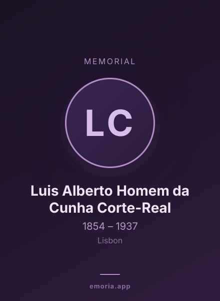 Memorial portrait of Luis Alberto Homem da Cunha Corte-Real