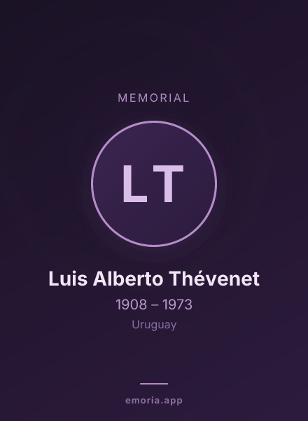 Memorial portrait of Luis Alberto Thévenet