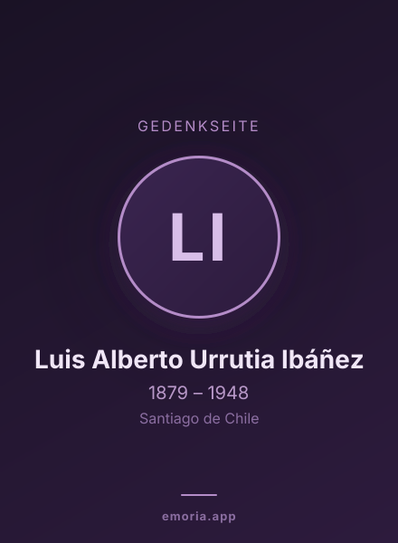 Gedenkportrait von Luis Alberto Urrutia Ibáñez