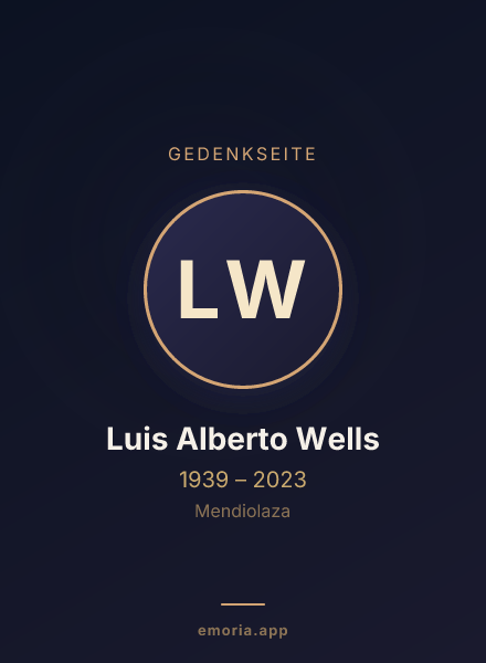 Gedenkportrait von Luis Alberto Wells