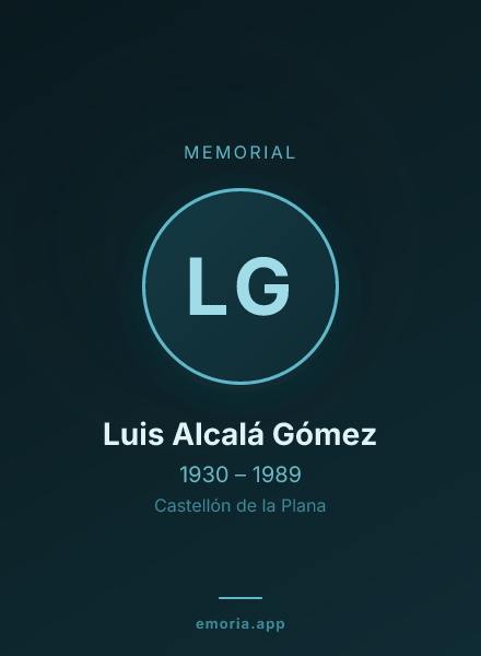 Memorial portrait of Luis Alcalá Gómez