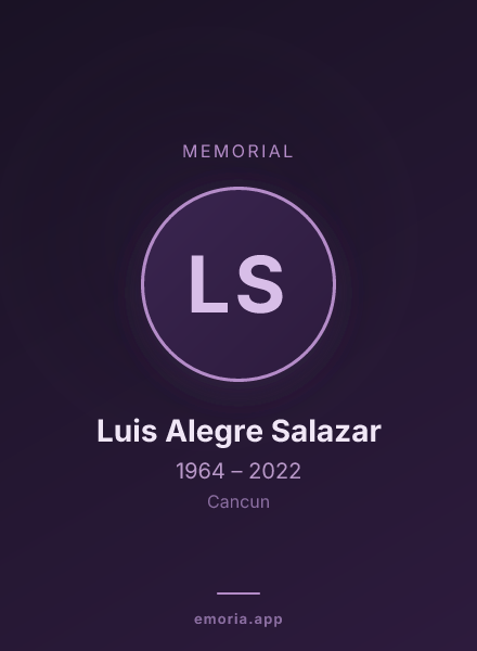 Memorial portrait of Luis Alegre Salazar