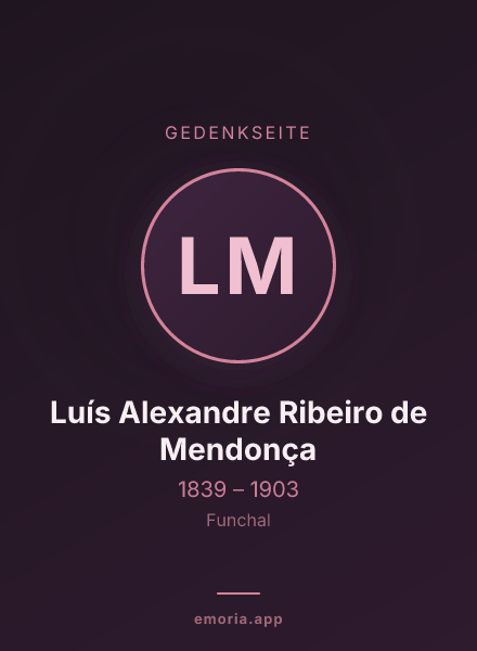 Gedenkportrait von Luís Alexandre Ribeiro de Mendonça