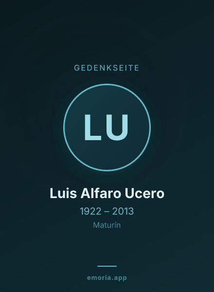 Gedenkportrait von Luis Alfaro Ucero