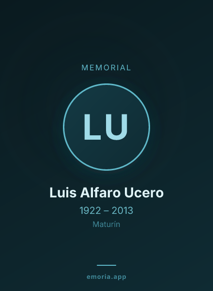 Memorial portrait of Luis Alfaro Ucero