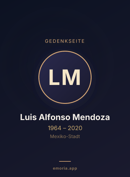 Gedenkportrait von Luis Alfonso Mendoza