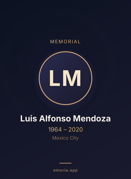 Memorial portrait of Luis Alfonso Mendoza