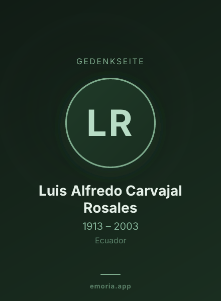 Gedenkportrait von Luis Alfredo Carvajal Rosales