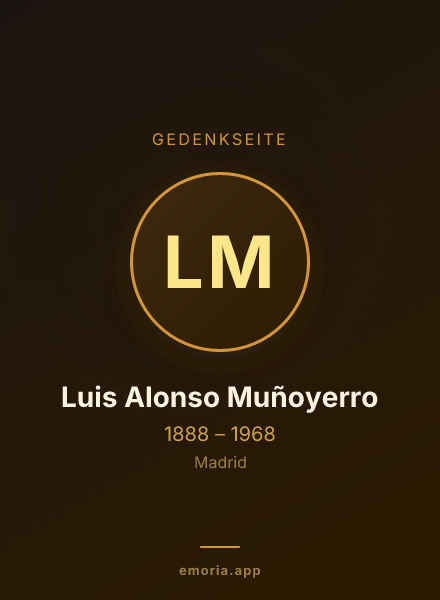 Gedenkportrait von Luis Alonso Muñoyerro