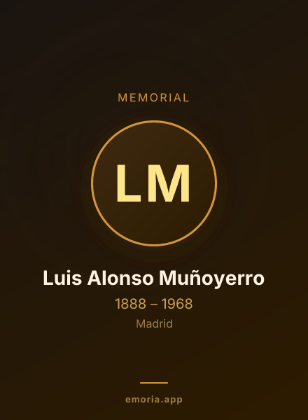 Memorial portrait of Luis Alonso Muñoyerro