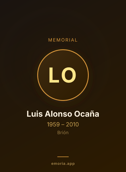 Memorial portrait of Luis Alonso Ocaña