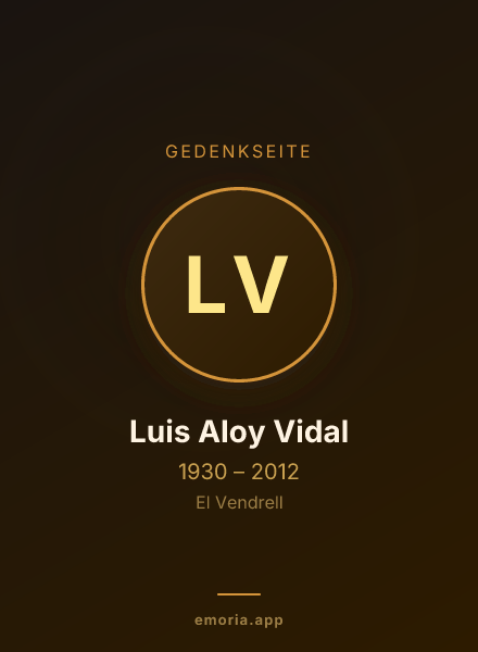 Gedenkportrait von Luis Aloy Vidal