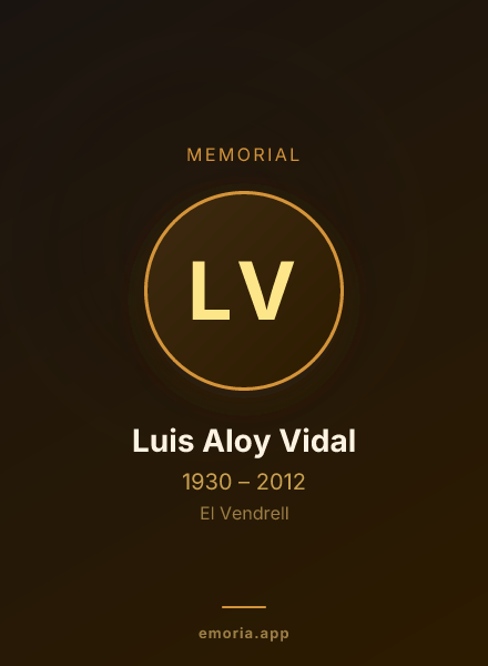 Memorial portrait of Luis Aloy Vidal