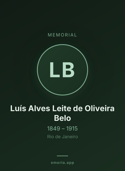 Memorial portrait of Luís Alves Leite de Oliveira Belo