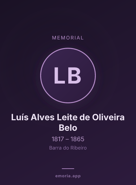 Memorial portrait of Luís Alves Leite de Oliveira Belo